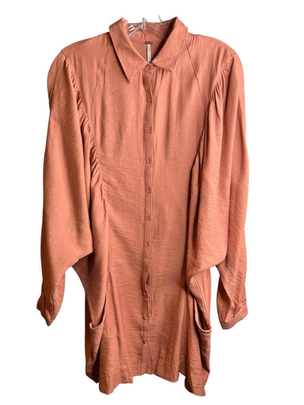 FREE PEOPLE Fade Away Dress Shirt Sz XS